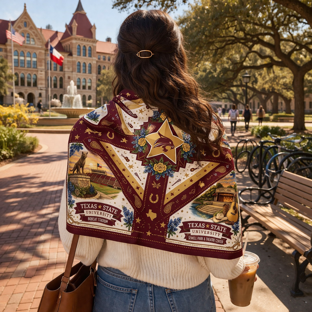 TXST Stadium Silk Scarf