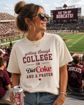 TXST Diet Coke and a prayer tee