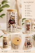 Txst Bobcats can glass tumbler